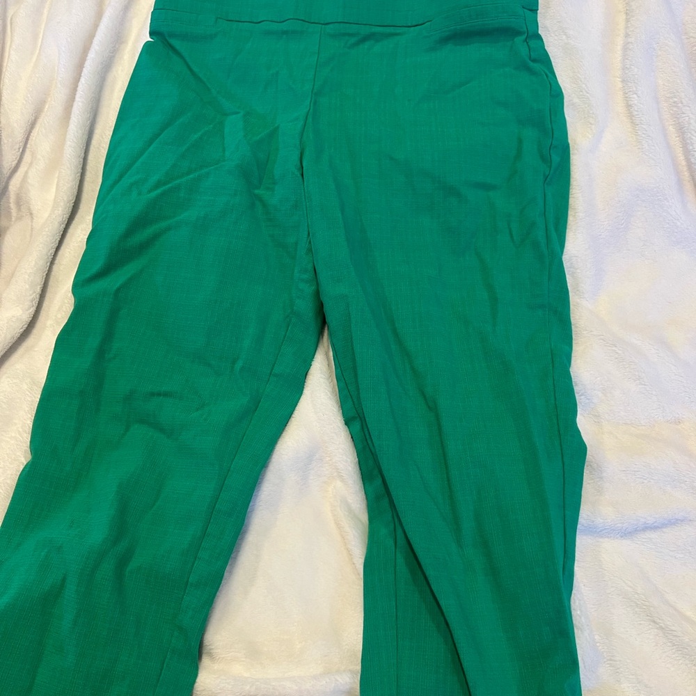 Women's Green Pull-On Pants
